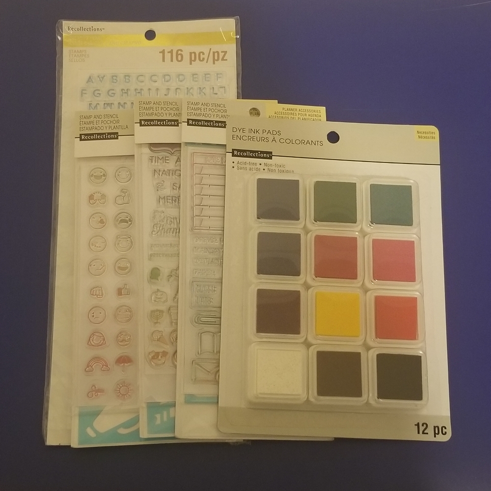 Bundles of stamps & stencils and dye ink pads